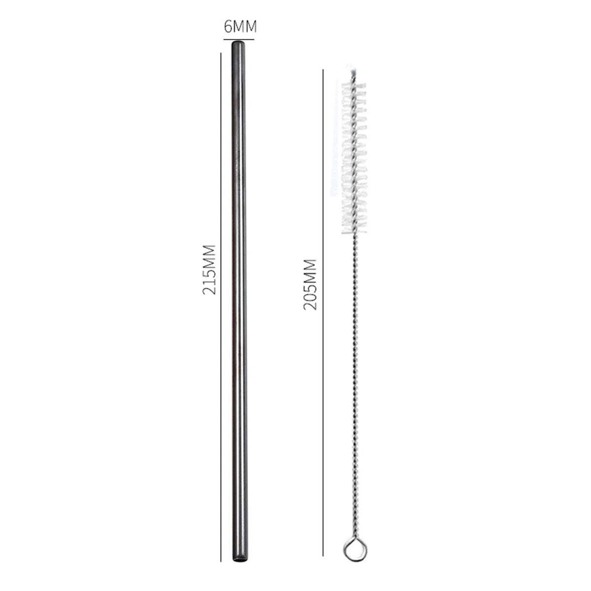 Stainless Steel Reusable Straws with Cleaning Brush