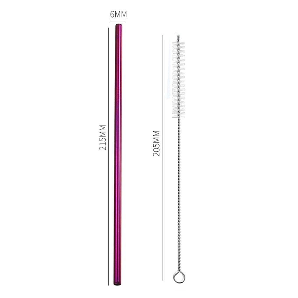 Stainless Steel Reusable Straws with Cleaning Brush