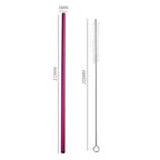 Stainless Steel Reusable Straws with Cleaning Brush