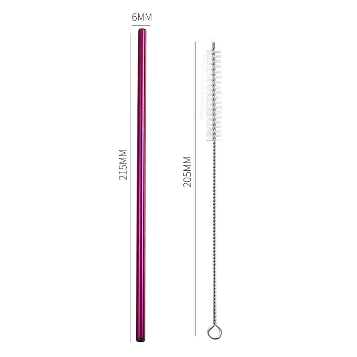 Stainless Steel Reusable Straws with Cleaning Brush