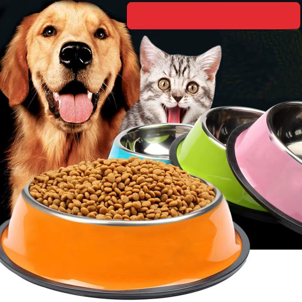Stainless Steel Pet Feeding Bowl Set